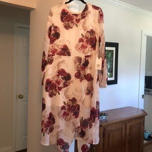 Leith midi with slit floral dress